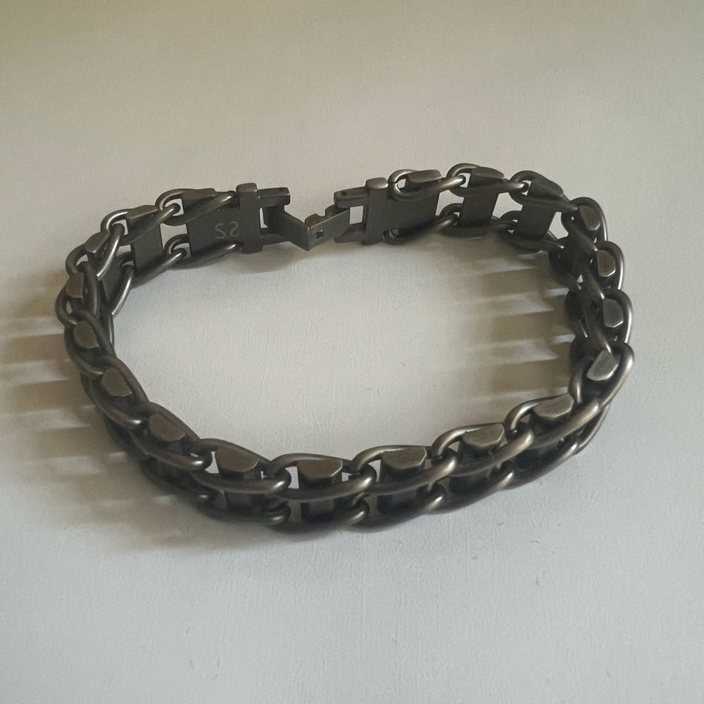 Stainless Steel Heavy Link Bracelet NWOT